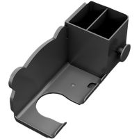 Настенный держатель полка Storage Shelf QJ-996 для фена и штекера с отсеком для хранения ванных принадлежностей, Органайзер в ванную на липучке