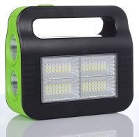 Автономная солнечная зарядная станция LED фонарь COBA CB-999B с 2 лампочками Power Bank, Прожектор и 2 лампочки с функцией повербанка Зеленый