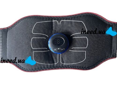 Electric Abdominal Stimulator Belt Abdominal Toning Belt NY-82, Massager Myostimulator W24 for Abdominal Muscles with 6 Modes from USB Black