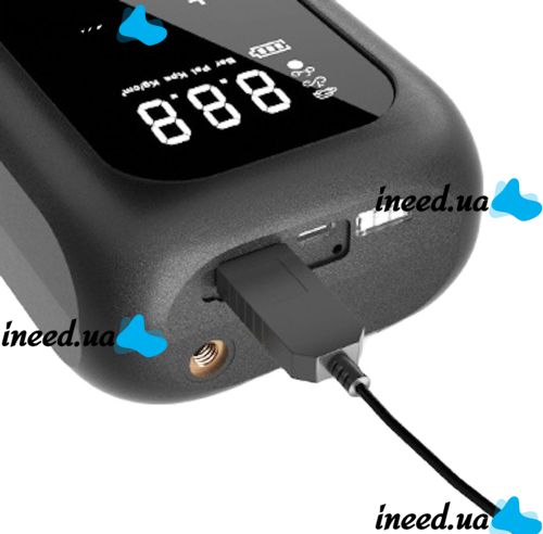 Акумуляторний Автомобільний компресор Насос Inflator Pump VX-309 для підкачки шин, бездротовий повітряний автокомпресор з екраном CZK-4234
