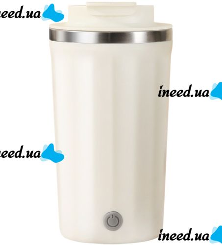 Автоматична чашка мішалка з кришкою Self Stirring Coffee Cup AND945 400 мл з міксером для розмішування кави та чаю, Термокружка з автосмешиванием