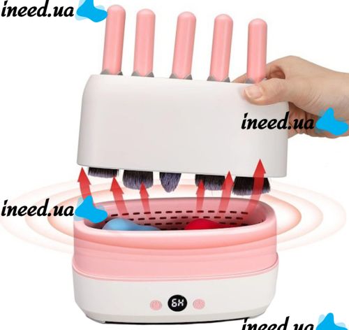 Silicone Nail Brush Dryer Makeup Brush Dryer Machine LY-610 12 Holes USB Stand for Drying and Storing Brushes with Thermal Control