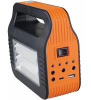 Автономная солнечная зарядная станция LED фонарь COBA CB-999A с 2 лампочками Power Bank, Прожектор и 2 лампочки с функцией повербанка Оранжевый