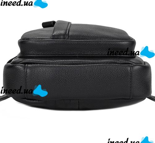 Мужская сумка бананка Jasper L99810-b через плечо на 2 отделения с USB портом, Нагрудная сумка Джаспер из искусственной кожи Черная