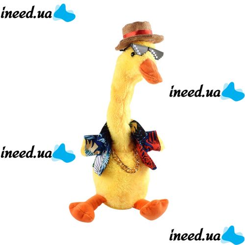 Interactive Plush Toy with Backlight Dancing Goose Ditto Dancing Duck, Children's Soft Musical Toy Dancing Duck for Child