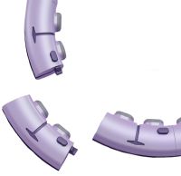 Massage Hoop hula hoop with Weighting Count hula hoops AND868 45cm for Slimming Belly Sides, Ring with Adjustable Length and Counting Purple