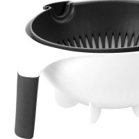Vegetable Slicer Wet Basket Vegetable Cutter 9 in 1 set of nozzles for slicing vegetables and fruits, manual rotating grater-vegetable slicer multi-slicer with basket