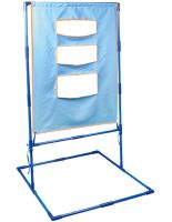 Frisbee with Standing Target Frisbee Toss Game Set 9888-11 for kids and adults, Flying ball disk and target with 3 holes Blue