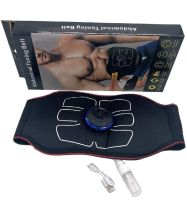 Electric Abdominal Stimulator Belt Abdominal Toning Belt NY-82, Massager Myostimulator W24 for Abdominal Muscles with 6 Modes from USB Black