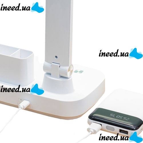 Настольная сенсорная лампа Digad 1963 с Power bank USB на аккумуляторе 5W 6000 mah, Складная аккумуляторная LED лампа фонарь 48LED 3 режима