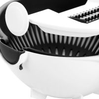 Vegetable Slicer Wet Basket Vegetable Cutter 9 in 1 set of nozzles for slicing vegetables and fruits, manual rotating grater-vegetable slicer multi-slicer with basket