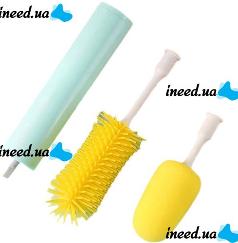 Бездротова електрична щітка Brush AND412 для миття посуду з 3 насадками, акумуляторна багатофункціональна USB щітка 3 в 1 для чищення та прибирання