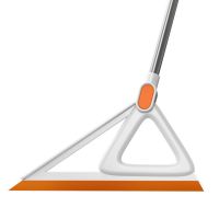 Silicone Mop 2 in 1 Clean the wiper AND-8-10 for Washing Windows, Liquids Scraper Floor and Glass Cleaner with Telescopic Handle 100cm Orange