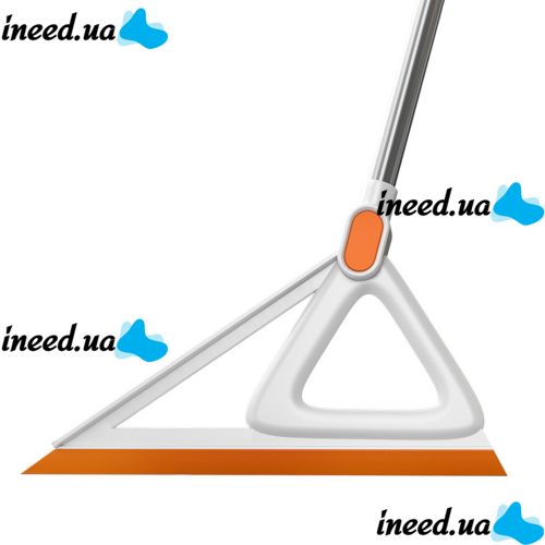 Silicone Mop 2 in 1 Clean the wiper AND-8-10 for Washing Windows, Liquids Scraper Floor and Glass Cleaner with Telescopic Handle 100cm Orange