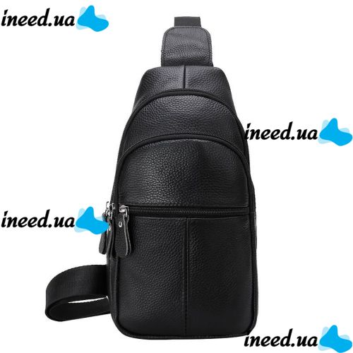 Мужская сумка бананка Jasper L99810-b через плечо на 2 отделения с USB портом, Нагрудная сумка Джаспер из искусственной кожи Черная