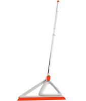 Silicone Mop 2 in 1 Clean the wiper AND-8-10 for Washing Windows, Liquids Scraper Floor and Glass Cleaner with Telescopic Handle 100cm Orange