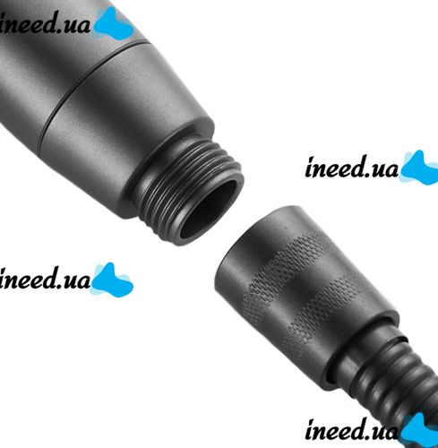 Квадратна насадка високого тиску Water Shower Head RD-3042 4 режими з кнопкою включення для душу, лійка з перемикачем і фільтром Чорна