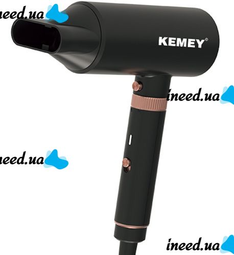 Багатофункціональний фен Kemei KM-9203 4 насадки для укладання випрямлення і завивки волосся мультистайлер з концентратором випрямлячем і плойкою