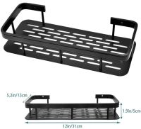 Настенная прямая полка в ванную Storage Rack AND197, Навесной органайзер 30х13х5.5см держатель для ванной XL-915 под косметические принадлежности на стену