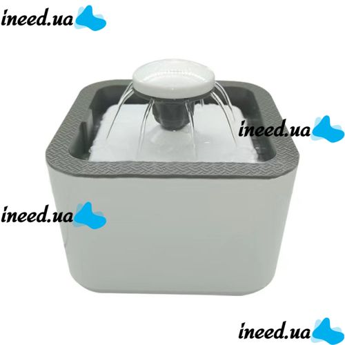 Автоматична поїлка-фонтан для собак і котів Pet Water FOUNTAIN, Безшумна автоматична поїлка для домашніх тварин, Питний фонтан для котів, сірий