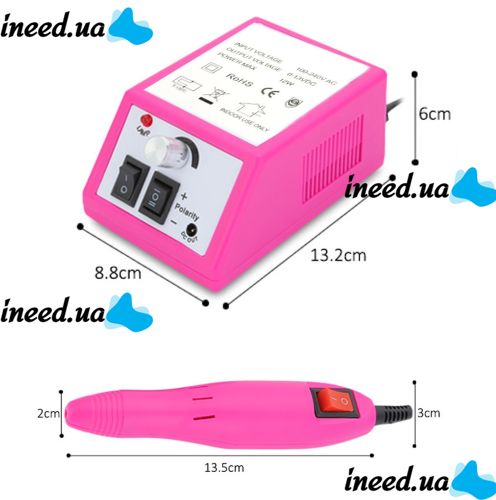 Professional manicure and pedicure cutter Lina Mercedes DM-14 6 nozzles 20000 rpm for polishing 210-ZS 20 thousand rpm Beauty nail machine