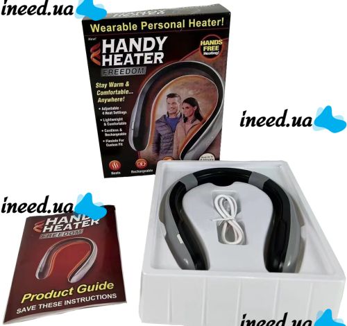 Wireless Neck Heater Handy Heater Freedom MAG-634 with 4 USB Heating Modes, Portable Rechargeable Mini Neck Heater Grey
