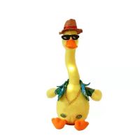Interactive Plush Toy with Backlight Dancing Goose Ditto Dancing Duck, Children's Soft Musical Toy Dancing Duck for Child