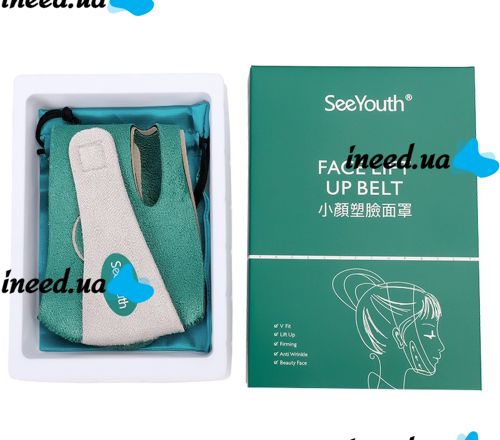 Tightening mask bandage for correcting the oval of the face SeeYouth, Reusable rejuvenating V-shaped lifting mask, Cosmetic tape for the chin