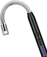 Електроімпульсна дугова висувна запальничка ARC BBQ lighter Domestic-02 з гнучким подовжувачем, акумуляторна електрозажигалка з полум'яною дугою