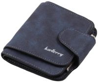 Жіночий замшевий гаманець Baellerry Forever Mini N 2346 Navy Blue жіноче міні портмоне на 10 відділень для купюр і дрібниць 10.5Х11.5 см Синій