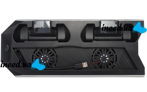 PS4 Slim, Pro Skytech 5 in 1 Game Console Stand Charging Dock for Playstation 4 Joysticks Stand with Cooling and USB Hub