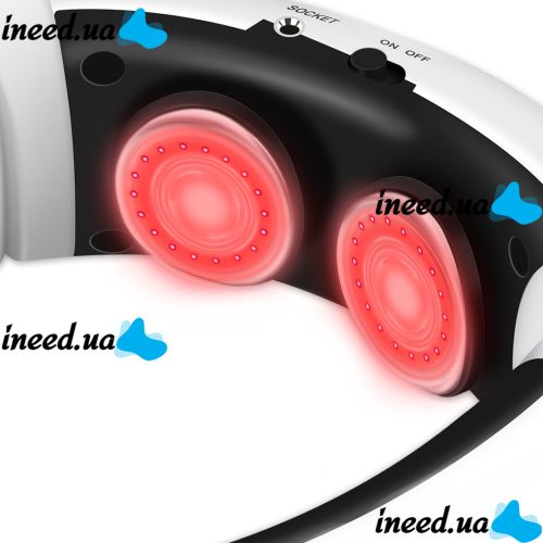 Электрический массажер для шеи Neck Massager HX-5880 импульсный миостимулятор для тела, электростимулятор для шейного отдела 3 режима на аккумуляторе