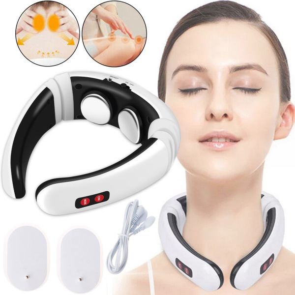 Electric Neck Massager HX-5880 Pulse Body Myostimulator, Electric Neck Massager 3 Modes Battery operated