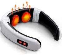 Электрический массажер для шеи Neck Massager HX-5880 импульсный миостимулятор для тела, электростимулятор для шейного отдела 3 режима на аккумуляторе