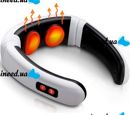 Электрический массажер для шеи Neck Massager HX-5880 импульсный миостимулятор для тела, электростимулятор для шейного отдела 3 режима на аккумуляторе