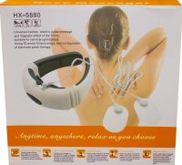 Электрический массажер для шеи Neck Massager HX-5880 импульсный миостимулятор для тела, электростимулятор для шейного отдела 3 режима на аккумуляторе
