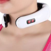 Электрический массажер для шеи Neck Massager HX-5880 импульсный миостимулятор для тела, электростимулятор для шейного отдела 3 режима на аккумуляторе