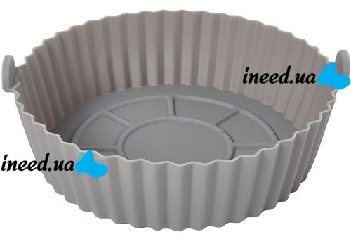 Silicone baking dish Food Grade Silica 880-2 universal round mold with handles 16 cm tray for frying and baking in a deep fryer