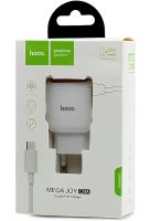 Сетевое зарядное устройство Hoco C59A 2USB адаптер USB с цельным кабелем MicroUSB блок питания на 2 порта для зарядки телефонов 15W 220V 2.4A Белый