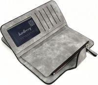 Женский замшевый кошелек Baellerry Forever N2345 Grey женское мини портмоне на 10 отделений для купюр и мелочи 19х10.5 см Серое