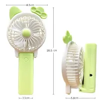 Folding Rechargeable Mini Fan Cartoon Cat Cartoon with Ears , Handheld Portable USB Fan with Folding Handle on Battery