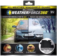 Protective cover against freezing on the windshield of a car Weather Force 360 all-season mat cover on the windshield from snow, ice and sun 160x120 cm