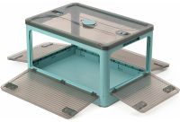 Складаний прозорий органайзер Joybos Foldable Storage Box 43х31х24 см розкладний пластиковий ящик на коліщатках для зберігання речей, одягу та постільної білизни