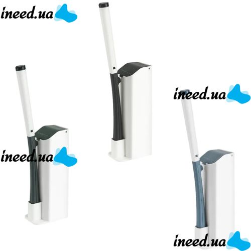 Универсальная щетка для уборки туалета MTS clip type removable toilet brush ершик для унитаза, набор щеток со сменными насадками и чистящим средством