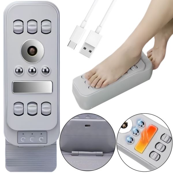 Electromagnetic Roller Foot Massager Heating Magnetic Therapy 506-2 4 in 1 Rechargeable Infrared Electric Foot Massager with USB Heating