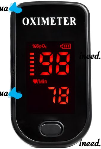 Портативний пульсоксиметр на палець Pulse Oximeter BL - 230 пульсометр з LCD дисплеєм на батарейках для вимірювання пульсу сатурації кисню в крові