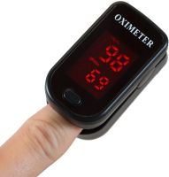 Портативний пульсоксиметр на палець Pulse Oximeter BL - 230 пульсометр з LCD дисплеєм на батарейках для вимірювання пульсу сатурації кисню в крові
