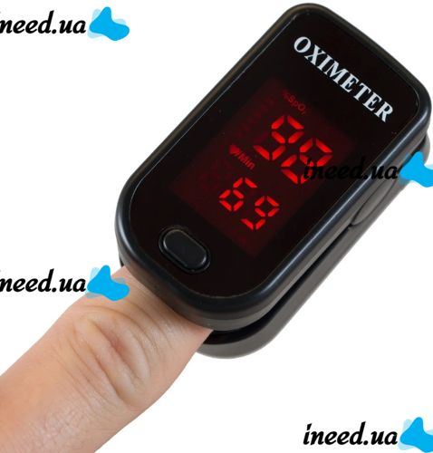 Портативний пульсоксиметр на палець Pulse Oximeter BL - 230 пульсометр з LCD дисплеєм на батарейках для вимірювання пульсу сатурації кисню в крові