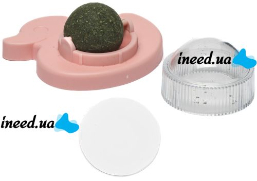 Игрушка лакомство шарик с кошачьей мятой Cat Mint Toy Ball AND LY-757 вращающийся ролик из натуральной мяты, вкусняшка мята на липучке для котов
