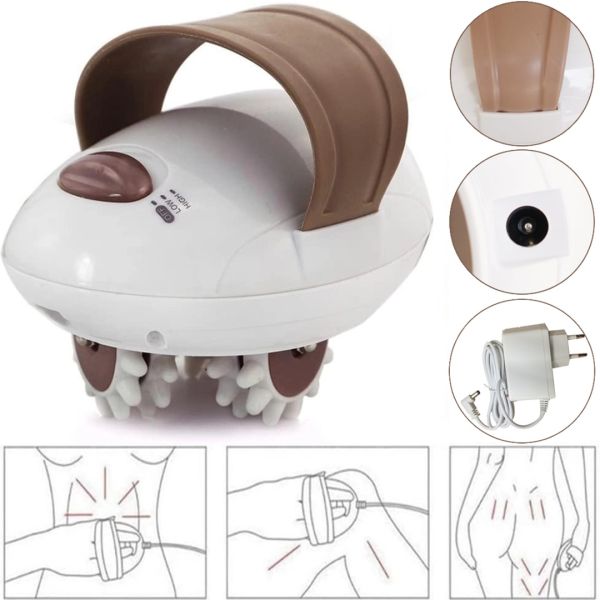Anti-cellulite Body Massager Shuqin Body Slimmer SQ-100 White, Lymphatic Drainage Hand Roller Vibration Massager against Cellulite for Buttocks Legs Hands